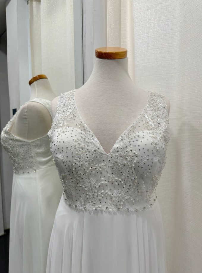 Vestido Curvy Encaje Pedrería Novia