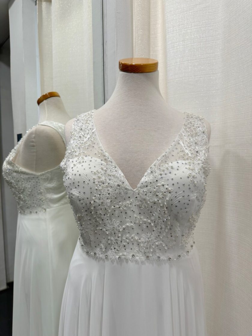 Vestido Curvy Encaje Pedrería Novia
