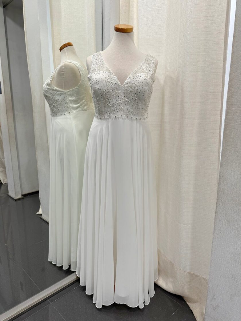 Vestido Curvy Encaje Pedrería Novia - Imagen 2