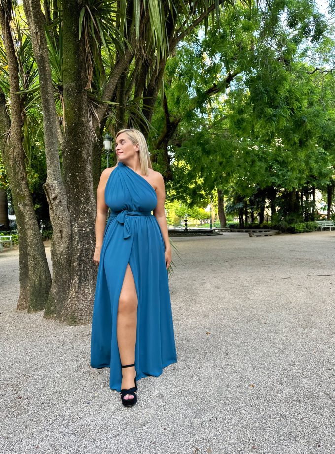 Vestido Multiposición Gasa Abertura