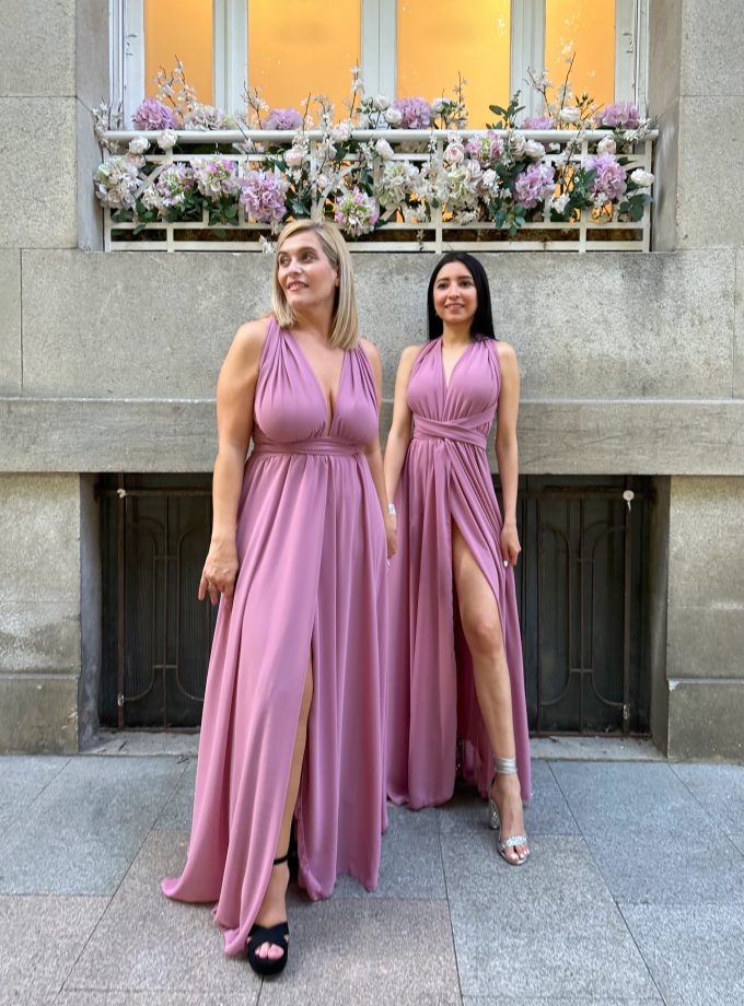 Vestido Multiposición Gasa Abertura