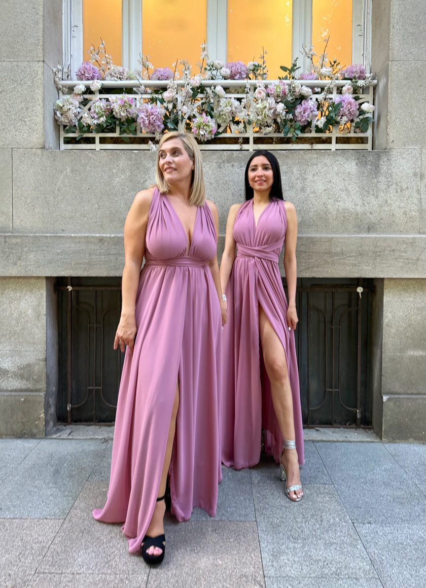 Vestido Multiposición Gasa Abertura