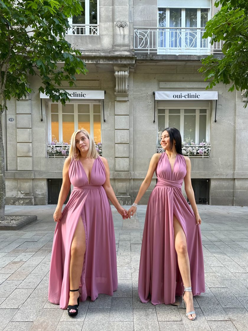 Vestido Multiposición Gasa Abertura