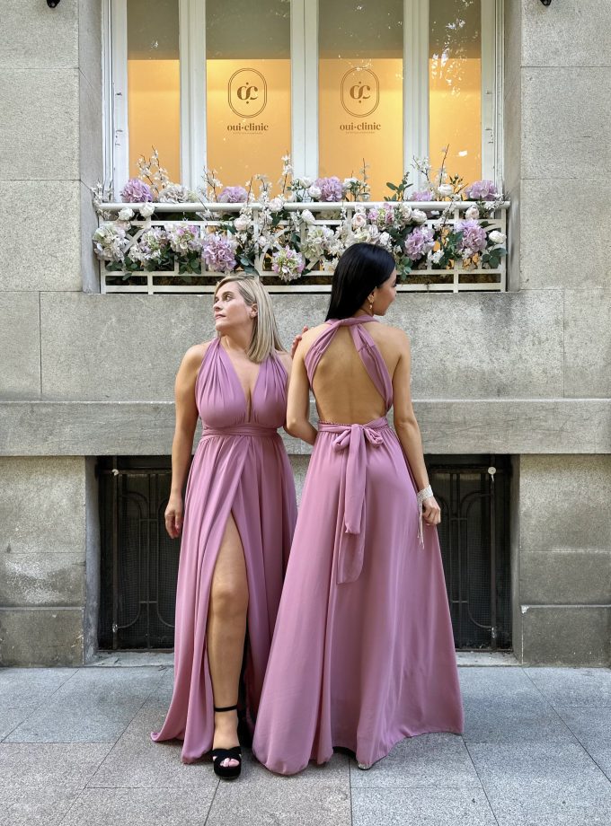 Vestido Multiposición Gasa Abertura