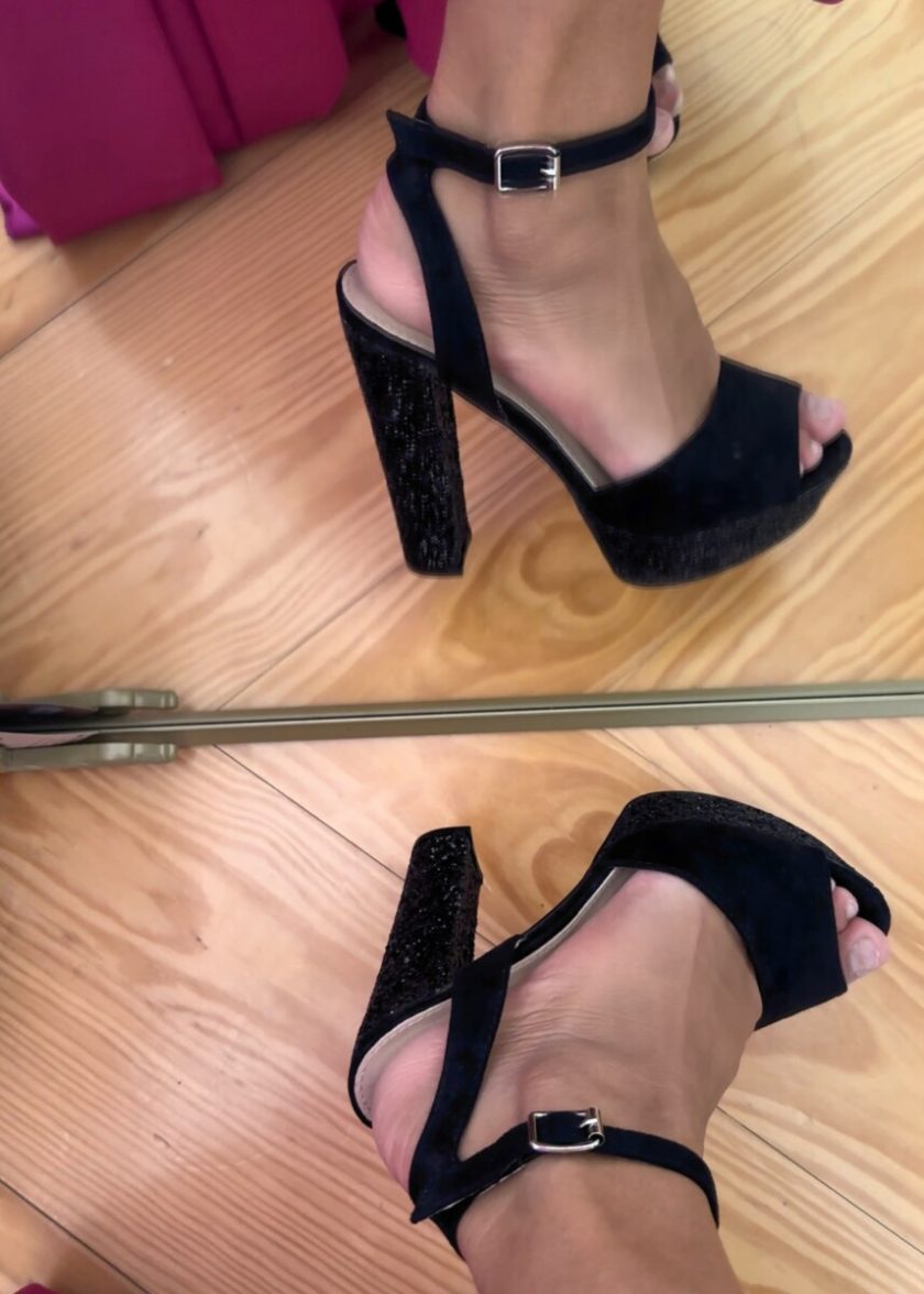 Sandalias Tacón Brillos - Imagen 3
