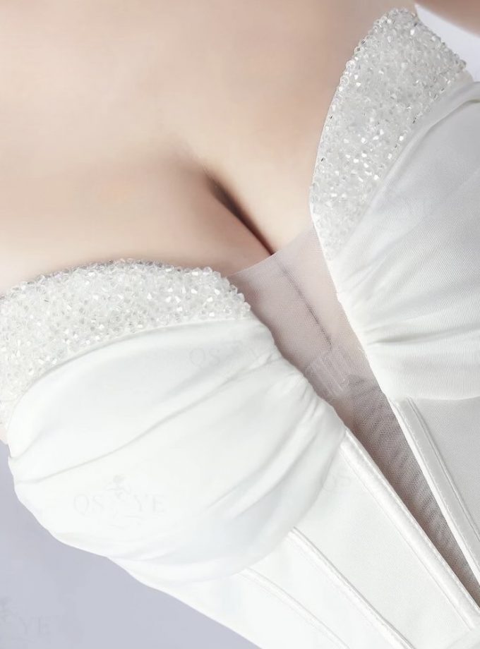 Vestido Sirena Corsé Brillos Novia