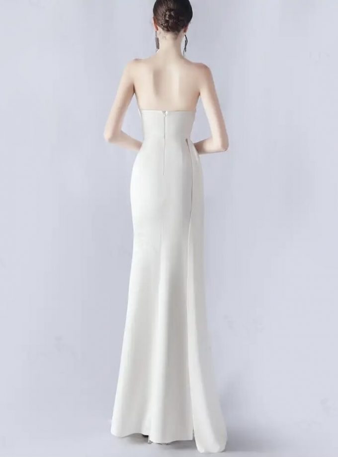 Vestido Sirena Corsé Brillos Novia