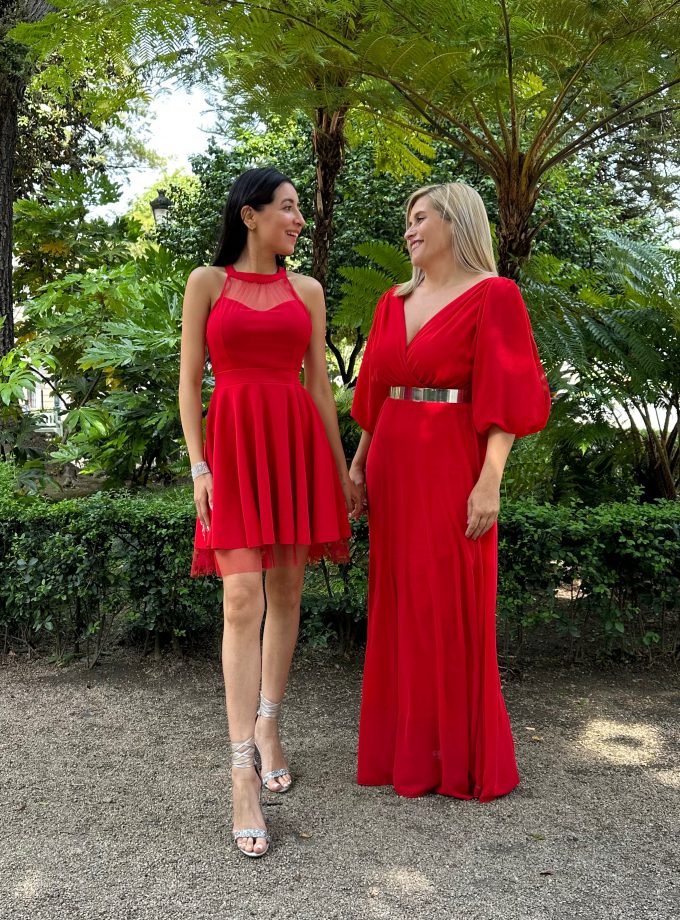 Vestido Halter Vuelo Tul