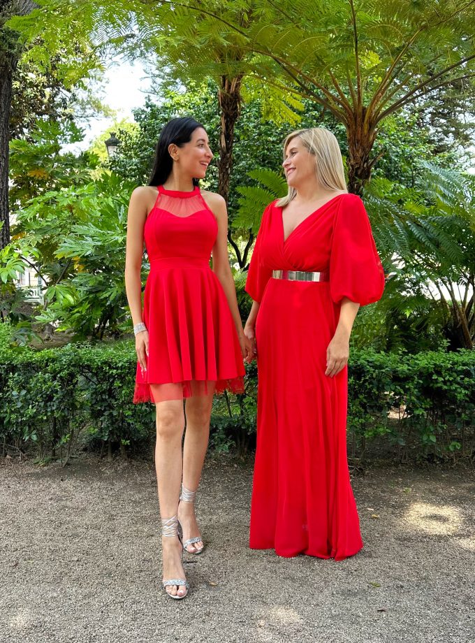 Vestido Halter Vuelo Tul