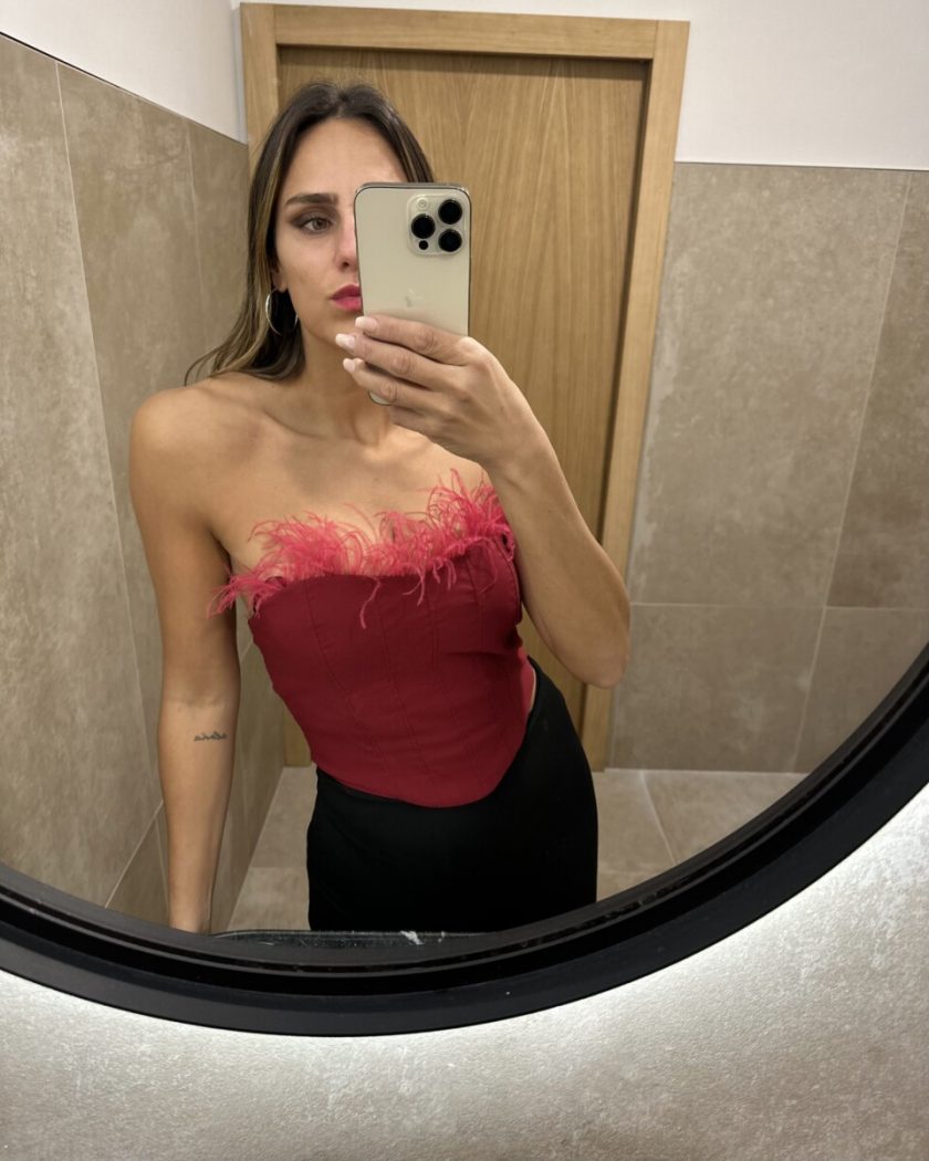 Top Corsé Plumas - Imagen 4