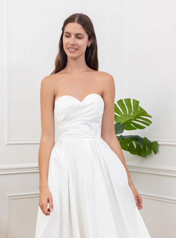 Vestido Seda Corazón Novia
