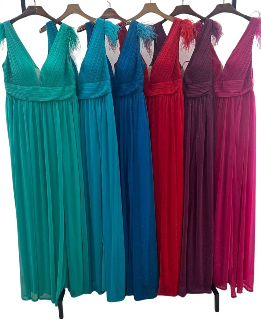 Vestido Plumas Hombros Curvy - Imagen 5