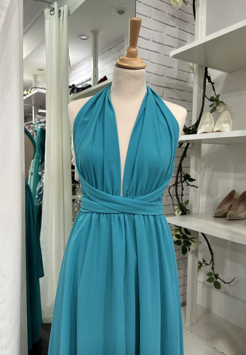 Vestido Multiposición Gasa Abertura