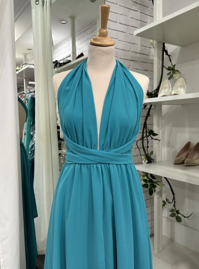 Vestido Multiposición Gasa Abertura