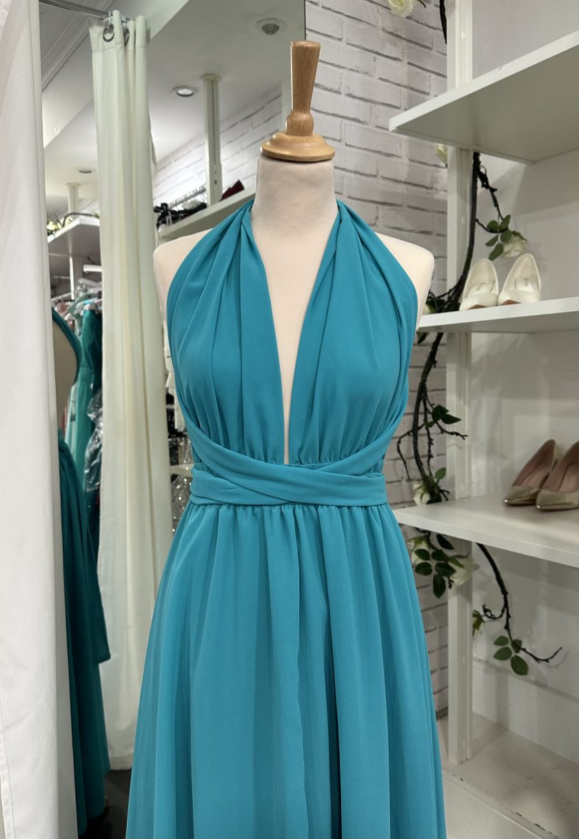 Vestido Multiposición Gasa Abertura