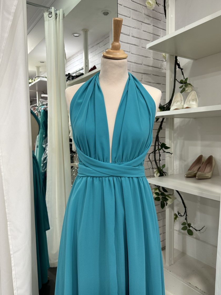 Vestido Multiposición Gasa Abertura
