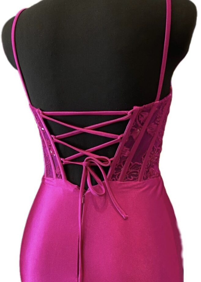 Vestido Seda Corpiño Varillas