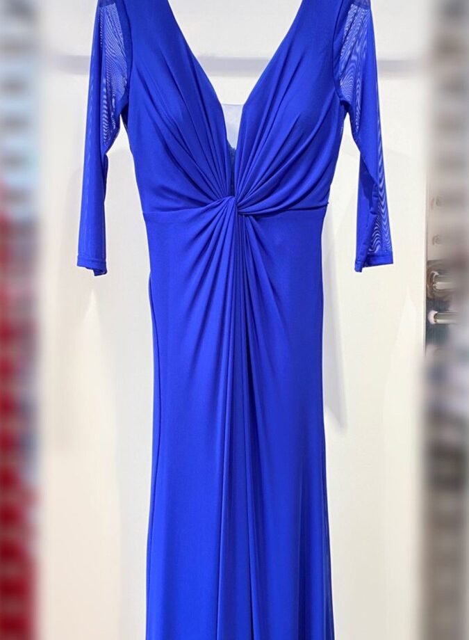 Vestido Nudo Mangas Traslúcidas