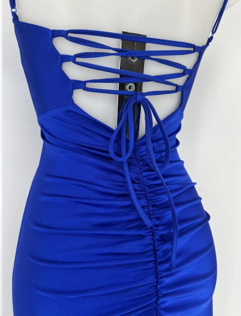 Vestido Seda Elástico Drapeado Espalda - Imagen 32