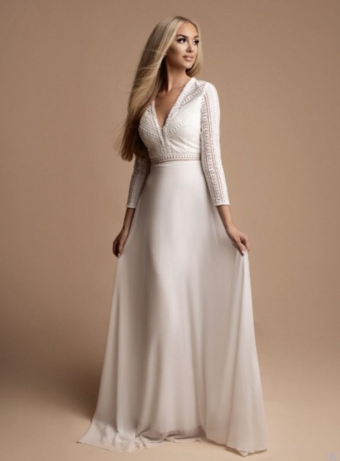 Vestido Ibiza Mangas Novia