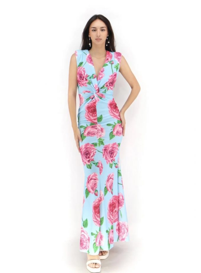 Vestido Estampado Espalda Abierta