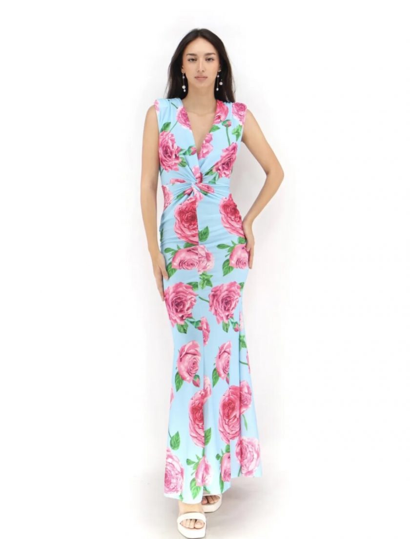 Vestido Estampado Espalda Abierta - Imagen 5