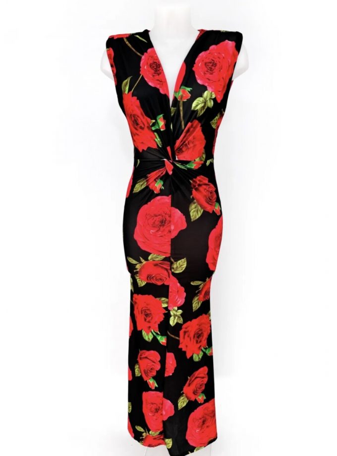 Vestido Estampado Espalda Abierta