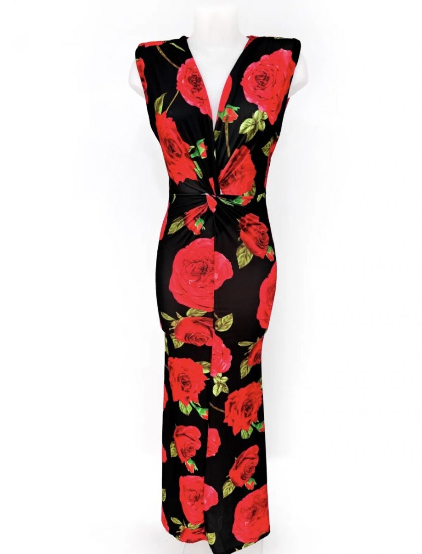 Vestido Estampado Espalda Abierta - Imagen 3