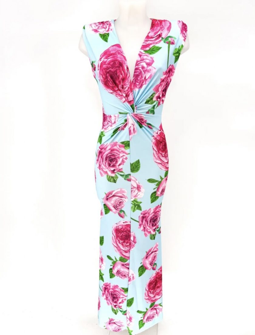 Vestido Estampado Espalda Abierta - Imagen 8