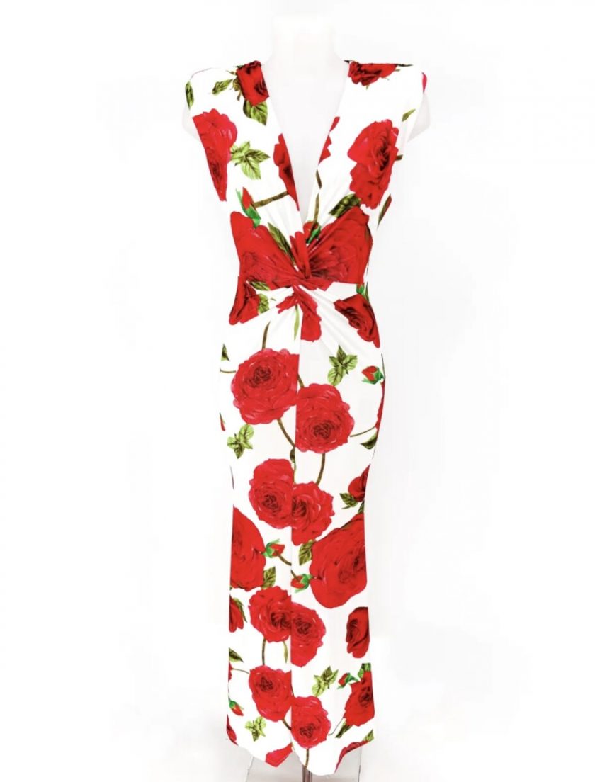 Vestido Estampado Espalda Abierta - Imagen 4