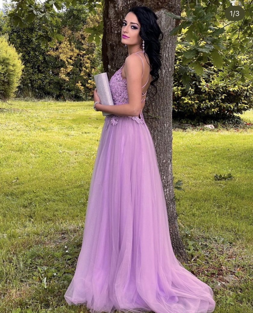 Vestido Tul Largo Abertura - Imagen 43