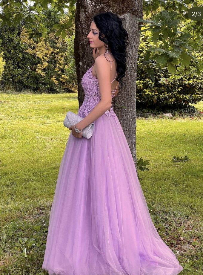 Vestido Tul Largo Abertura