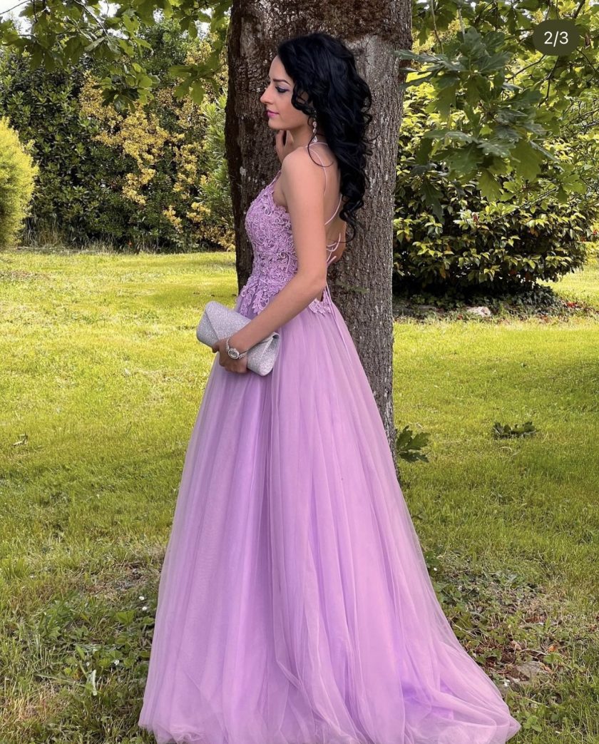 Vestido Tul Largo Abertura - Imagen 42