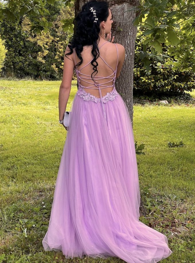 Vestido Tul Largo Abertura