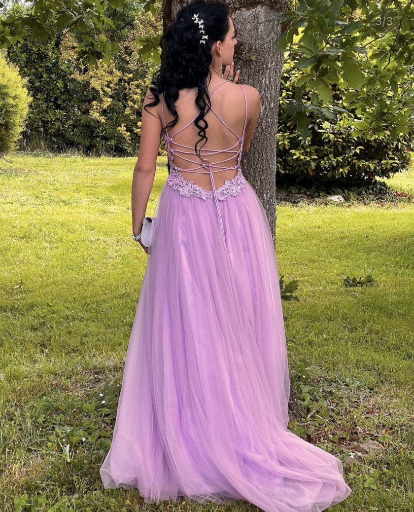 Vestido Tul Largo Abertura - Imagen 41