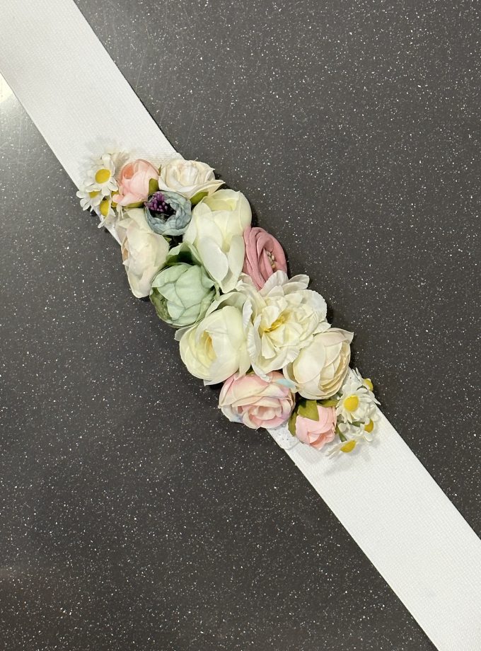 Cinturón Elástico Floral Novia