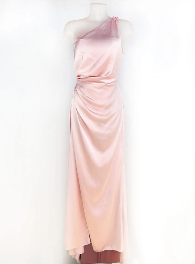 Vestido Asimétrico Seda Cola