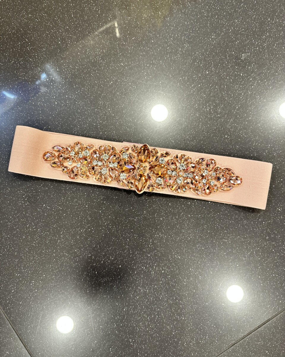 Cinturón Floral Elástico Plata