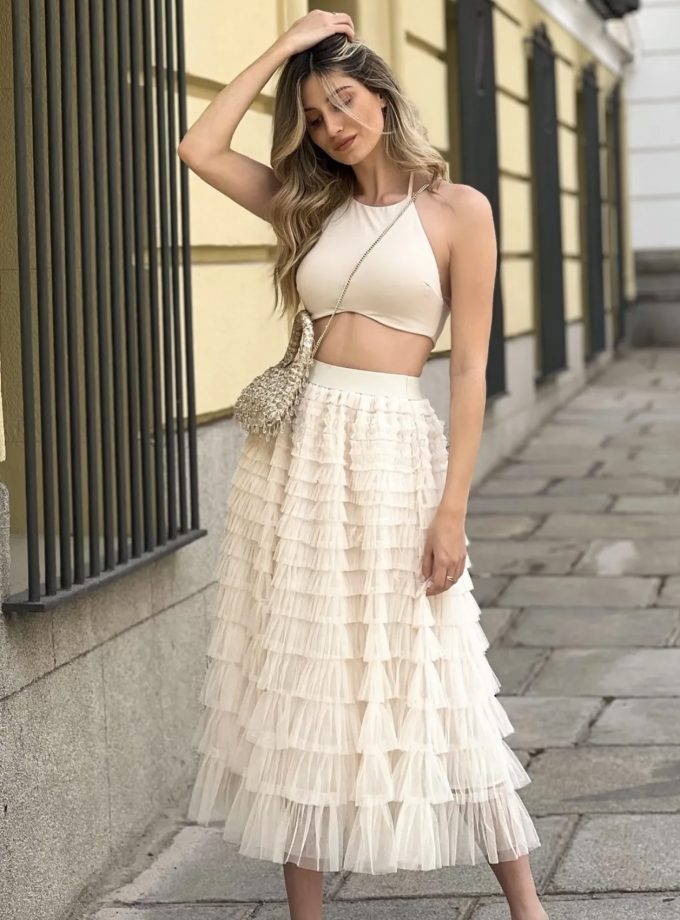 Falda de Tul Volantes