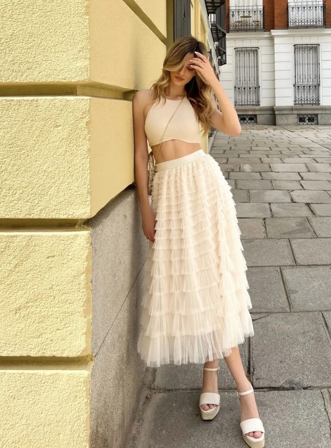 Falda de Tul Volantes