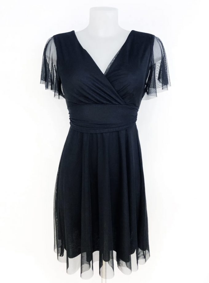 Vestido Tul Mangas Corto