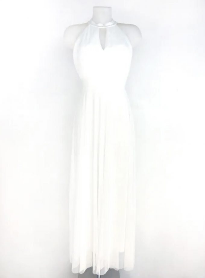 Vestido Tul Halter Largo Novia