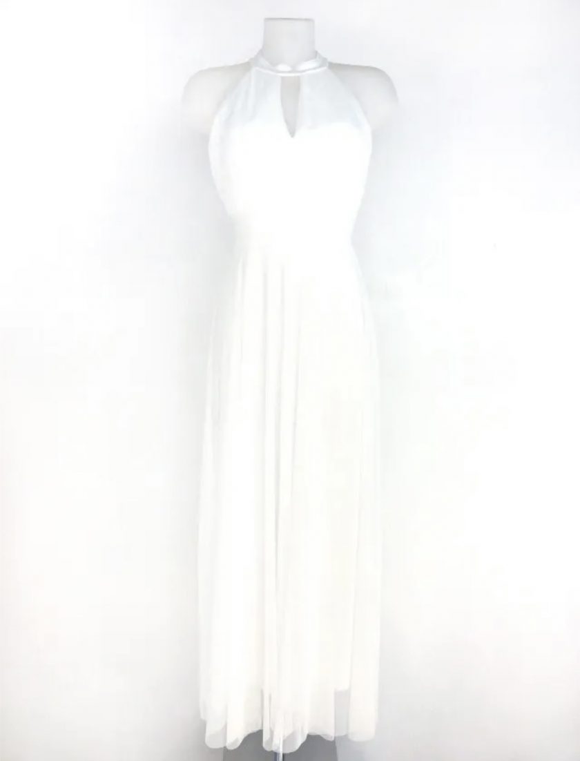 Vestido Tul Halter Largo Novia
