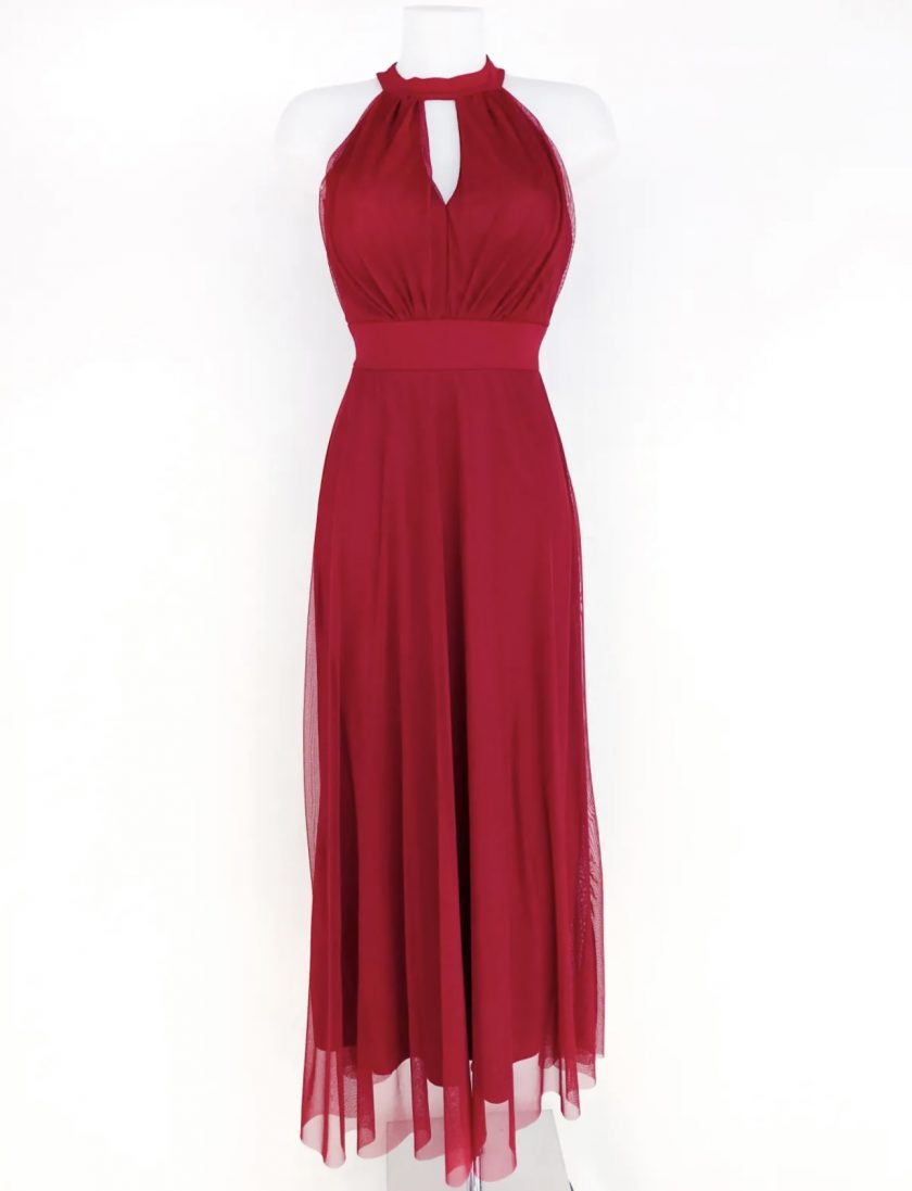 Vestido Tul Halter Largo - Imagen 4