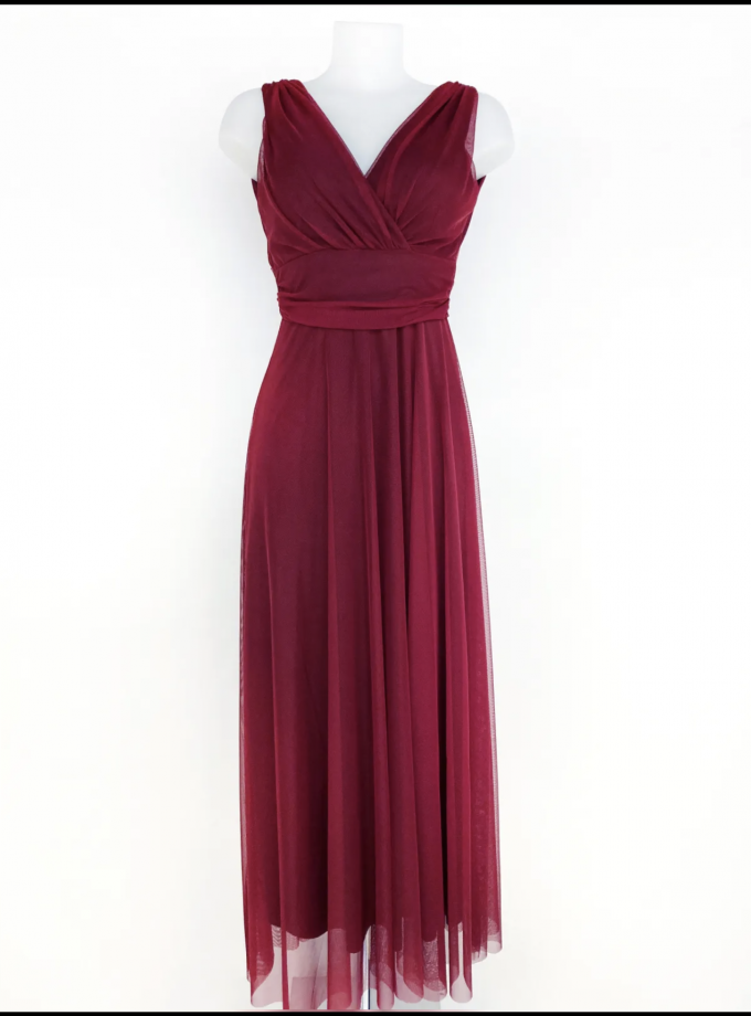 Vestido Tul Halter Largo