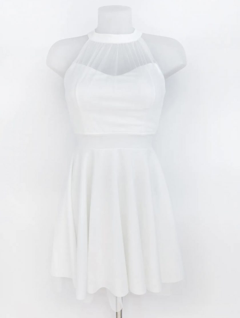 Vestido Halter Vuelo Tul Novia - Imagen 2