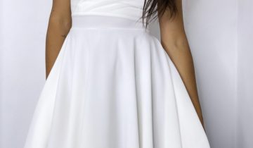 Vestido Halter Vuelo Tul Novia