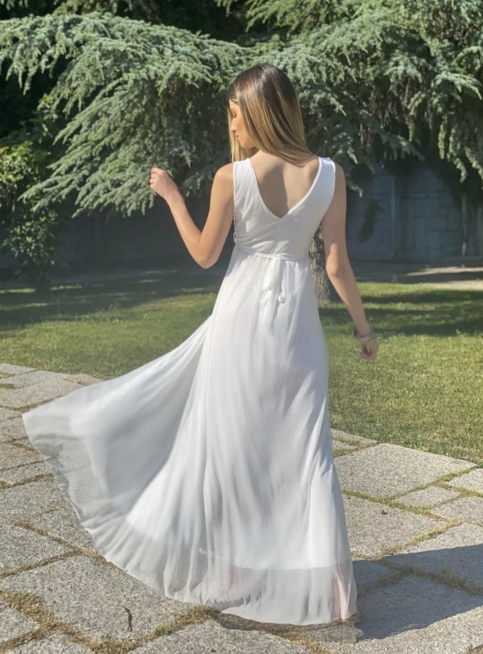 Vestido Tul Brillos Cintura Novia