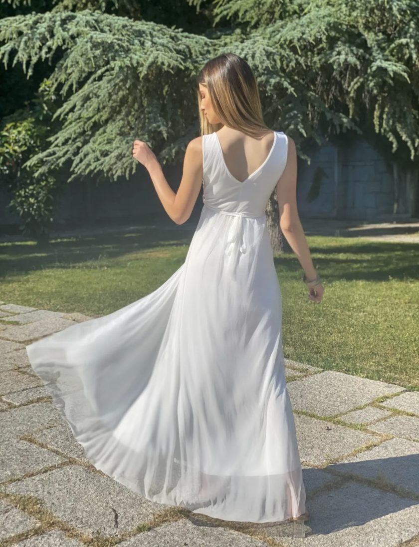 Vestido Tul Brillos Cintura Novia - Imagen 3