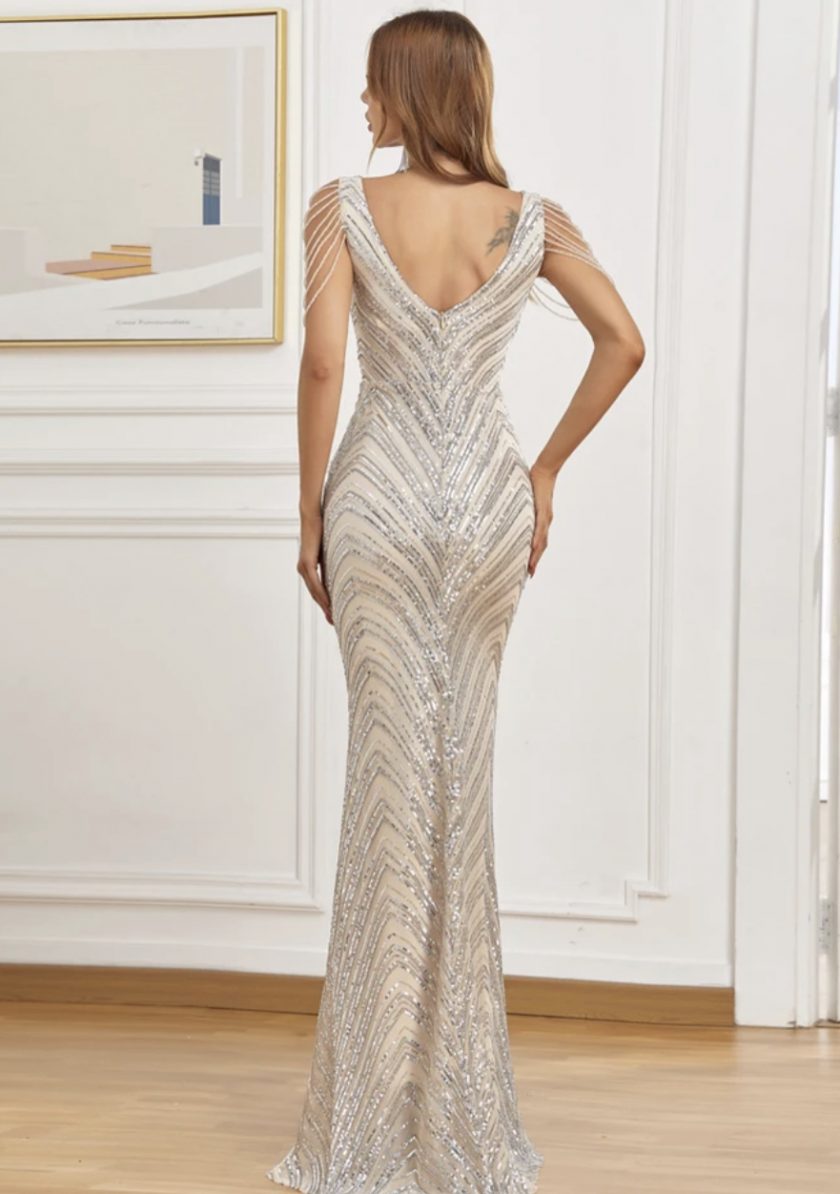 Vestido Cristales Hombro - Imagen 14
